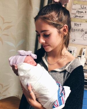 Haley Pullos Instagram - welcome to the world hannah 💖💖 im so excited to be the cool auntie who spoils the heck outta you 💘👼🏻👸🏼👅