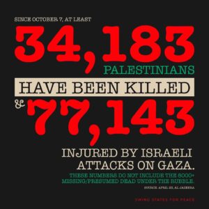 Haley Webb Instagram - 200 days.
28.5 weeks.
4800 hours.
288000 minutes. 

#savegaza #ceasefireNOW