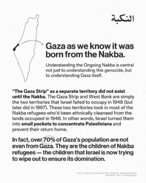 Haley Webb Instagram - via @letstalkpalestine | Today marks the start of the 76th year of the Nakba 🇵🇸 • But is the Nakba an event or a process?
What do most people misunderstand about it?
• How do we situate the Gaza genocide within the Ongoing Nakba and its historical progression?
✊ How should this empower us to fight harder, disrupt further, and stick to our principles for full liberation from the river to the sea? 🌊 

Thank you to @so.informed for collaborating on this with us! 💛🎨

#freepalestine #palestine #israel #telaviv #jerusalem #gaza #gazastrip #savegaza #gazaunderattack #activism #media #politics #history #activist #nakba #nakbaday #jewish #arab #lebanon #jordan #egypt #cairo #islam #muslim