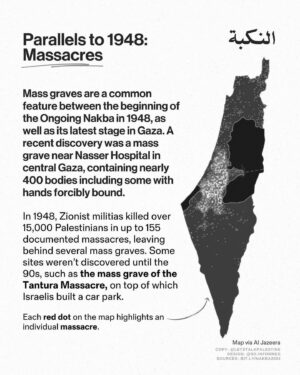 Haley Webb Instagram - via @letstalkpalestine | Today marks the start of the 76th year of the Nakba 🇵🇸 • But is the Nakba an event or a process?
What do most people misunderstand about it?
• How do we situate the Gaza genocide within the Ongoing Nakba and its historical progression?
✊ How should this empower us to fight harder, disrupt further, and stick to our principles for full liberation from the river to the sea? 🌊 

Thank you to @so.informed for collaborating on this with us! 💛🎨

#freepalestine #palestine #israel #telaviv #jerusalem #gaza #gazastrip #savegaza #gazaunderattack #activism #media #politics #history #activist #nakba #nakbaday #jewish #arab #lebanon #jordan #egypt #cairo #islam #muslim