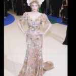 Haley Bennett Instagram - In honour of Met Gala “Garden in Time” I would like to share a look from years ago that perfectly suits this years theme 🌸 Dolce made this custom dress for me styled by mega @highheelprncess My dear friend and confidant @garrennewyork made the look with this incredible hairstyle and hand made headpiece he piled on top my head, the whole look was kept fresh by the one and only @alice___lane I felt like a porcelain goddess. I also drank way too much champagne that night, cried over a boy I once loved who very much hurt me, and then blacked out. Luckily I didn’t drown in the bottom of a glass of bubbles. Cue Florence and the Machine. I’m not good at these big events. And I was never invited back! Can’t wait to see all the fabulous looks that the stars and their stylist dream up. “Garden of Time” is right up my street. I could lay in my meadow, and watch wild flowers dance all day. What a life.