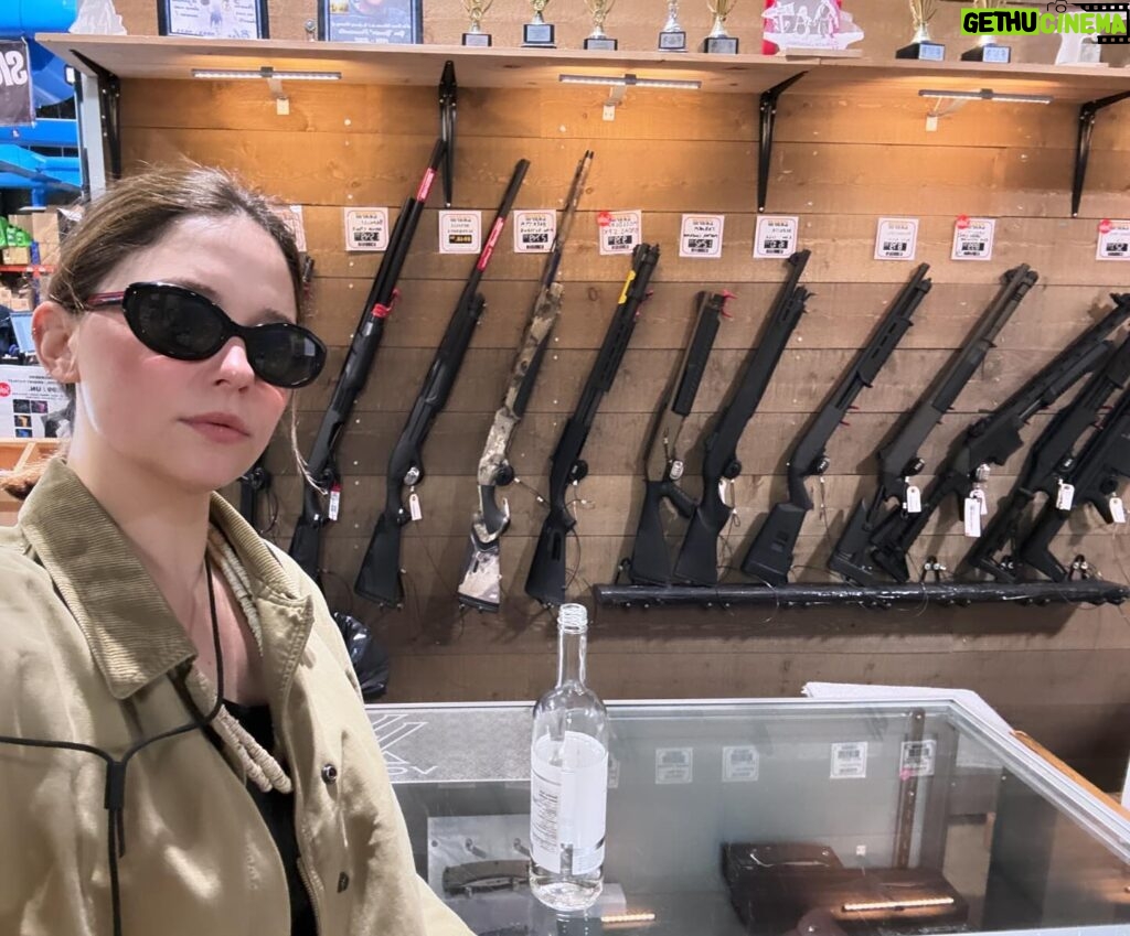 Haley Bennett Instagram - I am an action star now, feels very good, handling firearms is a huge responsibility. So here I am. Tactical training cont. Safety first.