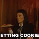 Hana Mae Lee Instagram - Everyone likes cookies Cole!!!! 😈🍪. The origin of the cookie 😜🩸🩸🩸 what’s your favorite cookie? Chocolate chip over here 🙋🏻‍♀️ @thebabysitternetflix #thebabysitternetflix #thebabysitterkillerqueen