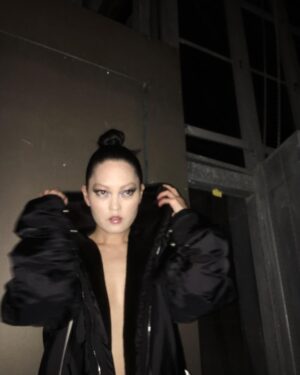 Hana Mae Lee Instagram - Holiday weekend starts tonight! ❄️☃️ Here’s some pix channeling some poses from the FUBU and Sean Jean days... I miss their puffer jackets!!