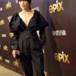 Hana Mae Lee Instagram - Premiere of @perpetualonepix @epix @mgm_studios @vanityfair check us out Sunday June 2 on @epix Can’t wait for you guys to watch this enchanting, addictive series. 🖤 #PerpetualGraceLTD My Premiere outfit styled by: @maikeeb_kills 😘😘 tap for credits