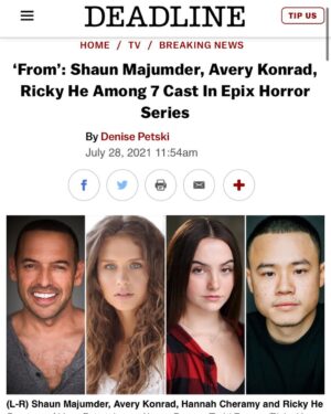 Hannah Cheramy Instagram - So excited to share that I will be playing “Julie” on @epix new TV Series “From” AHH🎉 Check out the article on Deadline to read all about it :)