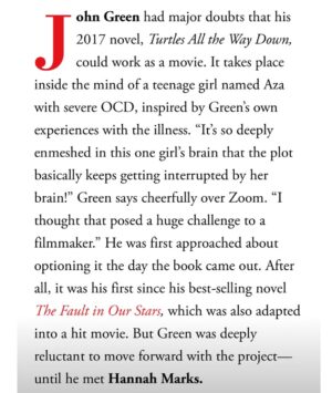 Hannah Marks Instagram - ❤️❤️❤️VANITY FAIR❤️ ❤️❤️

✏️ by Joy Press 
link in bio for full piece!

I am the luckiest person in the world to know and work with @johngreenwritesbooks 🐢❤️