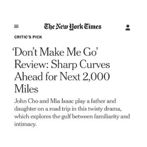 Hannah Marks Instagram - ✨Thank you so much to the @nytimes Amy Nicholson for making us a New York Times Critic’s pick! And also thank you to @deadline ‘s Pete Hammond for the moving review. Honored to put #dontmakemego into the world this weekend on @primevideo 💙🚙✨