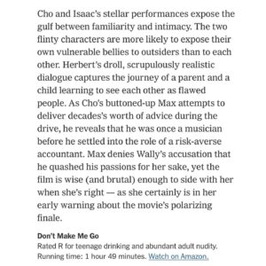 Hannah Marks Instagram - ✨Thank you so much to the @nytimes Amy Nicholson for making us a New York Times Critic’s pick! And also thank you to @deadline ‘s Pete Hammond for the moving review. Honored to put #dontmakemego into the world this weekend on @primevideo 💙🚙✨