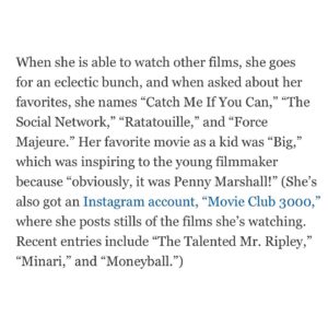 Hannah Marks Instagram - ✨thank you to @indiewire and Kate Erbland for the chat about Don’t Make Me Go and filmmaking hustle✨