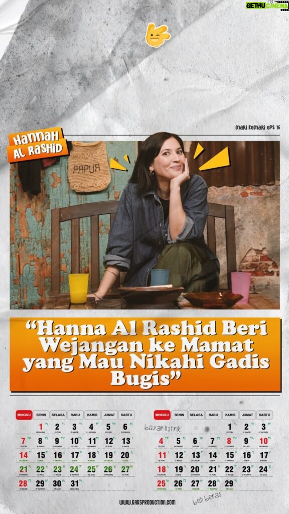 Hannah Al Rashid Instagram - Kaks @mamat_alkatiri yg baru lamar gadis bugis langsung dikasih wejangan sama kaks @hannahalrashid yg juga keturunan Bugis😁 Tonton selengkapnya episode ke enam belas Mari Ke Mari bersama kaks @hannahalrashid channel YouTube Kaks Production e! #kaksproduction #mkm #mamat #arie #hanna #bugis