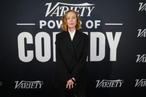 Hannah Einbinder Instagram - thank u @variety for bestowing upon me the comedy actress award aka the saddest girl prize 😜 and shout out to my family @paulwdowns @jenstatsky @lilroocher @realjeansmart 😭💙 i wanna be wherever you are.