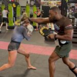 Hannah Goldy Instagram - Light flow today with coach @dom_fairtex Pretty sure every ounce of adrenaline has been drained from my body from the slingshot and sky diving the last couple days 😂 Back in the office ❤️