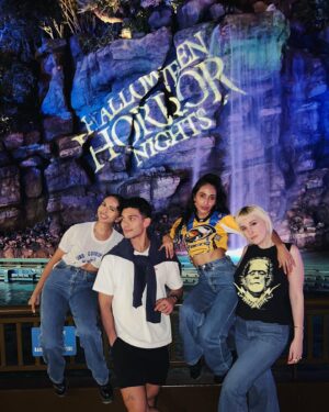 Harley Quinn Smith Instagram - it’s the most wonderful time of the year 🧟‍♂️🎃 I was counting down the days till this alllll year, thank you @horrornights ❤️‍🔥🤌
