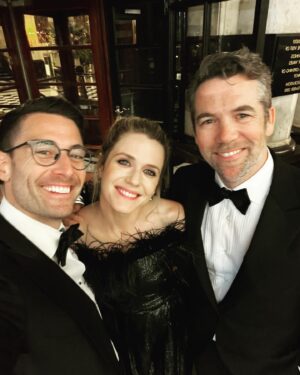 Harriet Dyer Instagram - That time we went to the BAFTAS to present an award and I didn’t open an envelope properly (see previous post). 
Classic Slap Dash Dyer. 
Thanks to Patty for making lemonade up there and holding my sweaty, rubbery hands.
Thanks to @todiscon for making it allll happen and the good people at @paramountgcd and @cbstvstudios for getting us over there. 
The love for Colin over in the UK has been epic and we are grateful to everybody who has watched it. 
Styling : @pennylovellstylist 
Outfit : @houghtonnyc 
HMU / full blown wizardry with my tired-ass, wrangling toddler on a long haul face : @carlafrancesca.mua 
Hair colour and psychologist: @leikerhair 

Slide 1 PA Images / Alamy Stock Photo
Slide 2 Scott Garfitt/ BAFTA via @gettyimages 
Slide 4 photograph by Joe Maher for @gettyimages 

Thanks to the @baftas for having us and @pandocruises for hosting a brilliant evening. 
Probably MOST importantly if anybody is still here, it wasn’t a dress, it was PANTS. 
Thank you for your time.