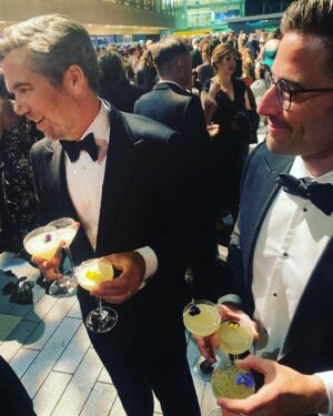 Harriet Dyer Instagram - That time we went to the BAFTAS to present an award and I didn’t open an envelope properly (see previous post). 
Classic Slap Dash Dyer. 
Thanks to Patty for making lemonade up there and holding my sweaty, rubbery hands.
Thanks to @todiscon for making it allll happen and the good people at @paramountgcd and @cbstvstudios for getting us over there. 
The love for Colin over in the UK has been epic and we are grateful to everybody who has watched it. 
Styling : @pennylovellstylist 
Outfit : @houghtonnyc 
HMU / full blown wizardry with my tired-ass, wrangling toddler on a long haul face : @carlafrancesca.mua 
Hair colour and psychologist: @leikerhair 

Slide 1 PA Images / Alamy Stock Photo
Slide 2 Scott Garfitt/ BAFTA via @gettyimages 
Slide 4 photograph by Joe Maher for @gettyimages 

Thanks to the @baftas for having us and @pandocruises for hosting a brilliant evening. 
Probably MOST importantly if anybody is still here, it wasn’t a dress, it was PANTS. 
Thank you for your time.