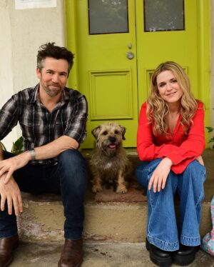 Harriet Dyer Instagram - To celebrate the release of Colin From Accounts in the UK on BBC and on @bbciplayer today, let’s hear it for the boy(s) himself. 
Zac and Buster, the incredible little dudes who played the titular role of Colin. 
Stars need their rest though so sometimes we had to use a stand in and if you look closely, sometimes that stand in is a towel named Terry wrapped up in a belt. 
Special shout out to Kirstin Feddersen from Kirsko Film Animals for her training and expertise. 
They say not to work with children or animals, well, Zac and Buster were the most professional actors on our set. Only issue is they set a precedent for needing turkey jerky after every take when they did a good job and nek minit patty was requesting the same. Embarrassing. 
Hooray for BBC! Tonight 10pm BBC2 for the first episode or all episodes dropped on @bbciplayer 
🇬🇧🇬🇧🇬🇧🇬🇧🇬🇧🇬🇧🇬🇧🇬🇧🇬🇧🇬🇧