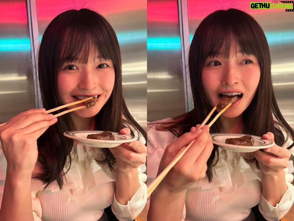 Haruka Momokawa Instagram - Yakiniku BarBiesさんに行ってきました👏❤️ お肉へのこだわりがとにかくすごいお店☺️ このお店でしか食べれない新鮮生肉のラインナップが豊富で生肉好きにはたまらない最高すぎるお店でした🍖❤️ 肉質重視を追求してるらしく、上質な脂なので沢山食べても胃にもたれしなく、くどくなく旨みのある和牛A5牝和牛が食べれて本当に幸せでした🫶❤️ そして、２個目の動画が1日限定15食のTVで話題の生肉と焼肉の融合されたスーパーミート🍖 深みのある味わいで…うん…美味しすぎた🤤 後ね、ドリンクへのこだわりも凄くて… お肉とお酒好きには堪らないお店だと思う🍖🍺 大サイズのお酒いっぱい頼んだんだけど色んなグラスで出てきてそれも楽しめるし、なんと言っても大ジョッキなのに最後の最後までお酒が美味しくて素晴らしかった❤️ エスプーマを利用したレモンの新感覚な泡泡のハイブリットBarBiesレモンサワーもおいしくて🍋 お店の雰囲気もとても素敵でスタッフさんも素晴らしく幸せな時間を過ごせました☺️👏 #PR #yakinikubarbies #三越前グルメ #日本橋グルメ #日本橋焼肉 #三越前焼肉