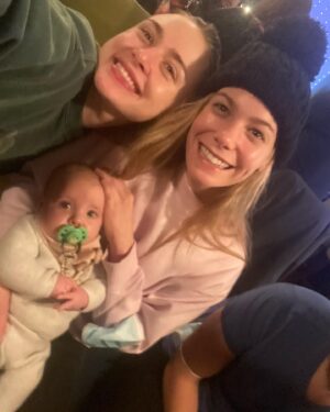 Hayley Erin Instagram - The best week of my life. This Christmas brought my two families together. My parents, bro @epic.feil, sis-in-law @xomandee (who knitted us all these beyond cute matching hats), grandparents, AND bffs @chloelanier123 and @kevan.mcclellan, came to visit and meet the girls for the first time. Despite a few setbacks… Gravity attacking my brother and breaking his shoulder, Covid is everywhere… we persist!! Best week of my life. 

Wishing everyone who was unable to get home or spent the day in isolation a magical holiday nonetheless, and hoping you get to be with your loved ones soon. I know your pain, my reunion has been two years in the making.

Sending love and good vibes to all!! And a Happy New Year! ✌️