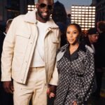 Hazel Renee Instagram - 🎶Humbling Myself And I’m Giving Praise…When Them Blessings Come Through🙏🏽🎶 One Of My Fave Places With Amor @money23green Finally Able To Adjust And….WOW!!! The @louisvuitton Show Was Pure Joy! What An Experience To Witness This Historic Moment In Paris! @pharrell DID THAT!! Good Ol Skateboard P #LouisVuittonMenswear #SS24 #MensFashionWeek Dripped & Draped In: @louisvuitton Huge Thank You To Francesca at LV in NY Styling: @marisabakernm & @iamterrenceh MU: @enhancedbyteisha