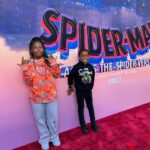 Hazel Renee Instagram - Cool Parents…Even On A School Night😝💚 @money23green And I Had A Blast Taking The Big Kids Olive & DJ To The #AcrossTheSpiderVerse Premiere!Thank You To Our Fam @deontaylor @roxanneavent & @sonypictures For Having Us! PLEASE Support This Amazing Diverse Cast & Film!!! 🕷️🕸️ MU💄: @briamakeup