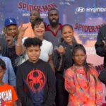 Hazel Renee Instagram - Cool Parents…Even On A School Night😝💚 @money23green And I Had A Blast Taking The Big Kids Olive & DJ To The #AcrossTheSpiderVerse Premiere!Thank You To Our Fam @deontaylor @roxanneavent & @sonypictures For Having Us! PLEASE Support This Amazing Diverse Cast & Film!!! 🕷️🕸️ MU💄: @briamakeup