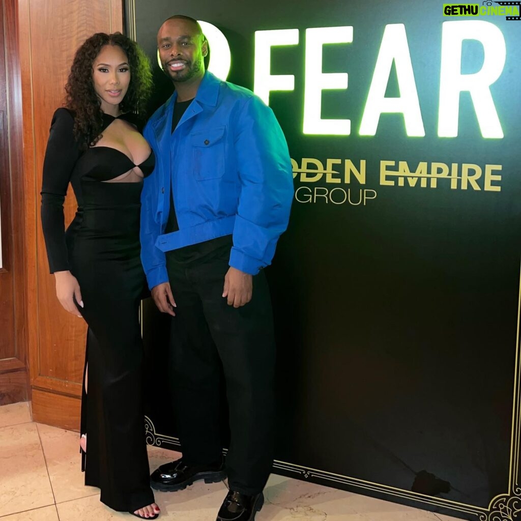 Hazel Renee Instagram - TODAY IS THE DAY! ITS HERE YA’LL!! GO CATCH @fear.movie ONLY IN THEATERS EVERYWHERE🥹The Premiere Last Weekend Was Amazing!! Thank You To My Family & Friends That Came To Support Me! @deontaylor or @roxanneavent Thank You Thank You For Having Me Be Apart Of This Box Office Thriller🫣 Appreciate You Both So Much! I Love Everyone In This Post Deep❤️Thank You God For Your Favor🙏🏽 Everyone Run To The Theater #FACEyourFEAR 🎬🎬🎬 Hair: @gethaiya MU: @briamakeup Dressed By: @marisabakernm and @codeconciergela Dress: @alexperryofficial