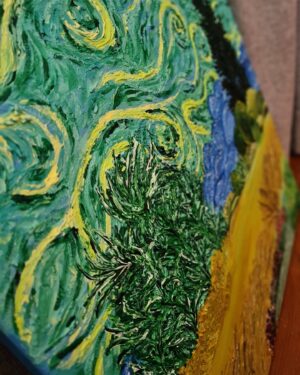 He Ying Ying Instagram - My rendition of Van Gogh's Wheat Field with Cypresses. I've always loved creating texture in my painting, but this is the first time I went all out. What do you think?

#yypaints