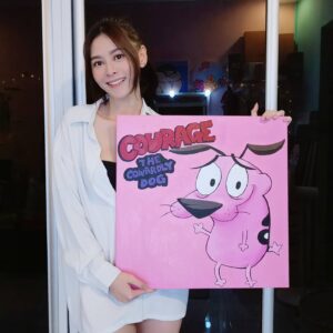 He Ying Ying Instagram - Courage, to me, is the determination to push ahead despite fear and uncertainty ❤️ what's Courage to you?
.
Ps any of yall watched this cartoon??? #yypaints