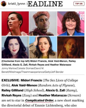Heather Matarazzo Instagram - Mama did a thing. Collaborating and working with fellow artists/creatives is a waking dream. 
#complicatedorder