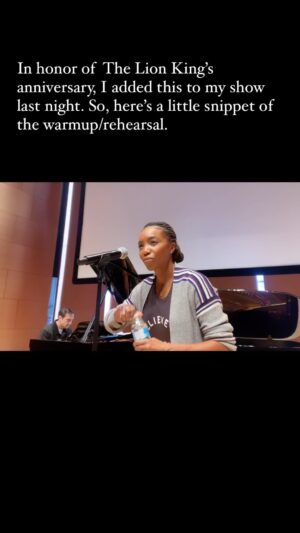 Heather Headley Instagram - @thelionking #thelionking #jasonwebb #pianist #shadowland #forever #nala #warmup #happymonday