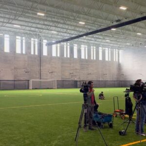 Heather Headley Instagram - When we were first married, my sweet #husband told me that he had a vision for a state of the art #sports complex that was built, housed, supported in the heart of the city of #Chicago. Well, yesterday, I witnessed that vision settle itself into an amazing reality. And I stood on it, and in it, walked up to it, through it!
 @bythehandclub, @thegapc, @intentionalsports, @jasonheywardbaseballacademy, along with the help of many amazing donors, and city officials (all overseen and guided by a miraculous God 😉), partnered together and paved the way do just that. Chicago city Kids and their families, people within the community on the west side of Chicago now have access to one of the best sports facilities and coaching teams in the #country. There is also an extensive food pantry, a church, meeting rooms, courts, weight rooms, and the #bythehandclub, which does #AMAZING outreach for, and offers help, programs, tutoring, and a safe place to kids after school (check them out for more information). 
I’m so proud of my husband and everyone who persistently worked on this. So proud to have a part in it. So happy these kids, their families, and the community are honored with a safe and beautifully imagined place to call their own. And I’m so excited and mostly expectant to see all that comes from this. 
(This is the closest I should come to any field, court, or anything sports related…#notmylane 😉).
(For a video tour, and a little history of the development, check out @intentionalsports)

#proudwife