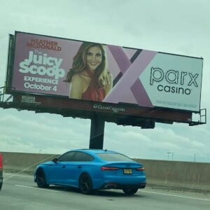 Heather McDonald Instagram - I really can’t believe I’m on a billboard! Link in bio for all tickets! I’m so grateful to be able to entertain at this level. Thank you to the Juicyscooper who took this. I hope you weren’t driving. #juicyscoop @parxcasino #standup #comedy #podcast #mothersday #boymom #marriage #humor #pennsylvania #bensalem #heathermcdonald