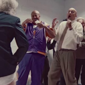 Heidi Gardner Instagram - The Last Dance = ❤️   🏀 truly one of the most fun nights of my life recreating one of the best scenes ever. @streeterseidell had the idea for this and i’m so grateful he could see me as the iconic John Michael Wozniak. @adrianarobles___ and @handlevy directed it and made it look just like the original. And for real @keeganmichaelkey playing MJ!!!!! I can’t even believe it. The most special and the most funny. And @kenanthompson comin in as Chuck?!! With that smile!!!! 😀@moffatpics Phil Jackson is actually too good and @chrisreddis being a perfect Rodman. I can’t help but gush over how special the whole experience was. @mikeyfuntime started it off perfectly. Hair, makeup, and wardrobe made this look exactly like it was 1993. @bryanmatechen @jillbream ❤️🏀❤️🙏🙏 and @louiezfx making special sheets of leg hair that were BEYOND!! Gina made the perfect Wozniak, lion’s mane wig! And all the actors in it who were there late but had such a fun energy and having them in vintage bulls warm-ups was the coolest thing I’ve ever seen. Thank you! It’s probably the closest I’ll ever get to the locker room at the NBA Finals and that’s cool with me! The handheld cameras, the crew, the editors made this look so legit. A dream come true for a kid who has always loved comedy and basketball. @nbcsnl ❤️🏀❤️ little woz easter egg at the end. Huge @fayedunaway fan I guess.