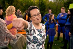 Helen Hong Instagram - #TheThundermansReturn is out NOW @paramountplus @nickelodeon, what do you think of it?!? We shot it last year & the fun started from the very first table read! #mrswong will be VERY ANGRY if you haven’t watched it yet! 👵🏻😡😒🦸🏻‍♀️🦸🏻‍♂️⚡️ @thundermanstv #thundermans #nickelodeon