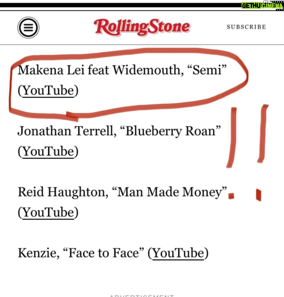 Helen Hunt Instagram - So…yeah…so… Rolling Stone Magazine chose a song from @makenalei new record to be on their “Songs You Need to Know” list. “Semi” from her new album “Call It a Home.” So…whatever…🥱…no big deal. !!!!!!!!!!!!!!!!!!!!!!!!!!!!!!!!!!