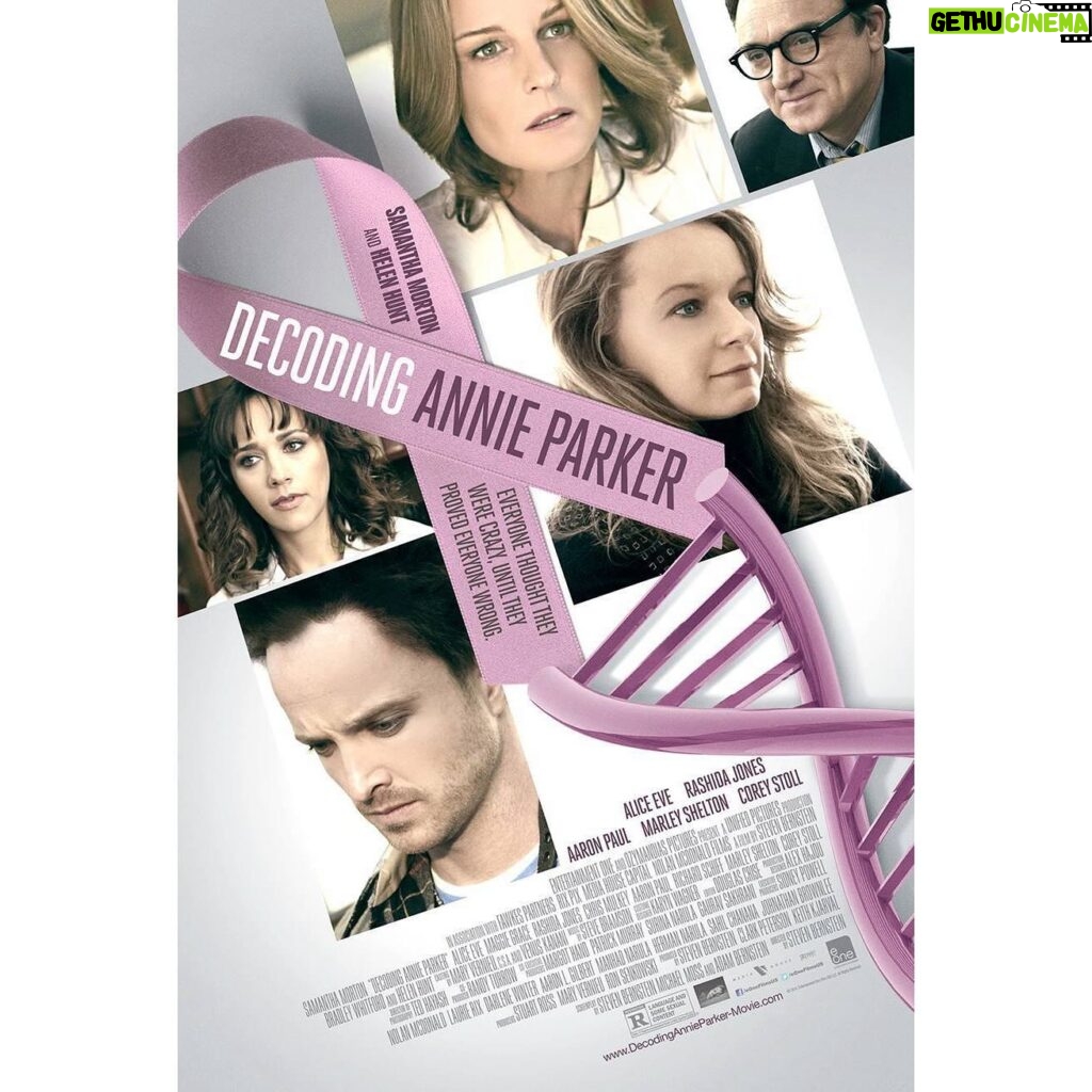Helen Hunt Instagram - In 2013 I got to play research geneticist Mary-Claire King who led a crusade to uncover the genetic roots of breast cancer. The incredible Samantha Morton played Annie Parker, whose mother and sister died of the disease. She believed there was a genetic component and Mary-Claire King proved it was true. Today, Annie Parker, alive and well, has created the Annie Parker Foundation, supporting people who live with the BRCA 1 AND BRCA2 gene. Link in my bio to support. @annieparkerfoundation