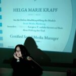 Helga Krapf Instagram - Finally! 🙈 Didn’t think I’d still be studying and getting new titles at 35 but I think this was exactly what I was going for when I decided to move here with Amelie.🥹 What‘s funny about this is I took a complete social media break a few months ago due to some health problems but also because I was studying. The Irony of going off social media to study it 😅😂 I sometimes had to download my apps again for the papers that I had to write and submit then delete it again after. 🥴 The hardest part was the fact that everything was in German, new words and new terms. I needed more time to translate things from German-English-German than the time to understand the context of the lessons. 🤭 I dedicate this to my little girl, Momma’s gotchu Amelie! And of course my Dad, I wish I could see you seeing this and how proud you’d surely be and always have been about even the smallest achievements of mine. Love you my angel. 🕊️ Now I’m on to the next challenge. 🪬🙏🏼😉 Helga Krapf Momma, Actress, Influencer, *Certified* Social Media Manager 🥹😭