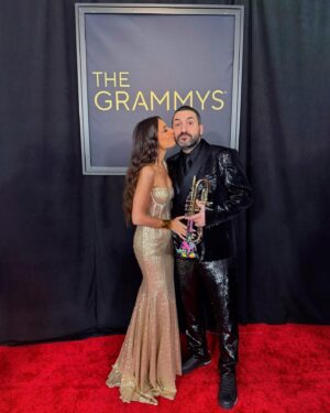 Hiba Tawaji Instagram - For me, he is my winner #Grammys 🏆❤️ @ibrahimmaaloufofficial 
@recordingacademy 

Stylist @theparislibby 
Dress & suit @dolcegabbana 
Make up @elojelloseropian 
Hair @lucy_gedjeyan 

#grammyawards #grammys2024 #todocolores
#hibatawaji #ibrahimmaalouf
