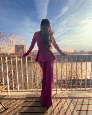 Hiba Tawaji Instagram - 🔮💜 @eliesaabworld #pfw #parisfashionweek