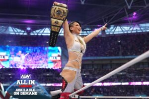 Hikaru Shida Instagram - #AEW Women's World Champion @shidahikaru faced @Saraya, Dr. @RealBrittBaker D.M.D., & @ToniStorm_ with the Title on-the-line in a tremendous 4-Way match at #AEWAllIn!

Did you miss the #AEWAllIn PPV? Order it right now!

🔗 allelitewrestling.com/watchallin (Link in bio)