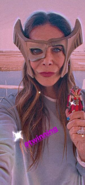 Hilary Shepard Instagram - I love my little #minime ! 👯‍♀️ who has a #divatox #actionfigure ❓I only have 2 , one is still in her box! #powerrangers #spacepurate #evilqueen