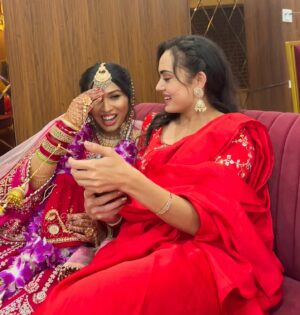 Himanshi Parashar Instagram - How time just flies!🥹From seeing you knowing nothing about India to now getting married to an Indian, my Nepalan has come a long way😂❤️
Wish you all the love and happiness in this new journey of your life! I Love You🥹💋 my constant! 
#bff #shegotmarried