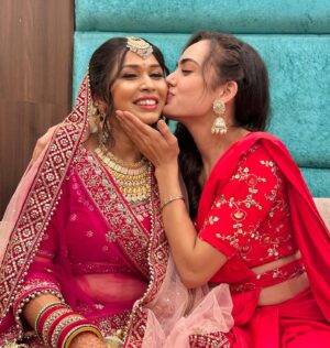 Himanshi Parashar Instagram - How time just flies!🥹From seeing you knowing nothing about India to now getting married to an Indian, my Nepalan has come a long way😂❤️
Wish you all the love and happiness in this new journey of your life! I Love You🥹💋 my constant! 
#bff #shegotmarried