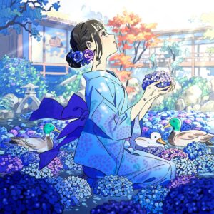 Hitomi Kariya Instagram - 村井醸造×櫻川めぐさんのコラボ酒「真上 紫陽花櫻」のラベルイラスト描いてます！
飲むの楽しみだ〜！！

#illustration #drawing