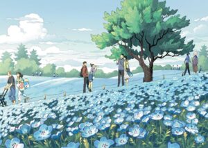 Hitomi Kariya Instagram - 大東京信用組合の2023年カレンダーのイラスト描いてます！
掲載許可いただいたので1月から順に1〜6月、7〜12月の2回に分けてアップします。
マスコットキャラクターの大くんと心ちゃんがどの絵にもいます。

1〜6月ver

#illustration #drawing