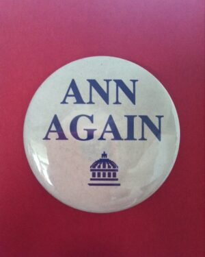 Holland Taylor Instagram - A button from back in the day… 

Pinning it on now.
