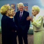 Holland Taylor Instagram – Hillary arranged the whole night. Having seen it in DC, she knew. They brought Meryl and Don. Meryl told me, he kept saying, this is all so true to her, so accurate. “He just roared at the Arkansas joke…”

They were so interested in the process.

I didn’t know they were coming, as Kevin really protects me from distraction. He greeted me as I stepped off the stage and said, “Don’t kick your shoes off, you’re coming with me,” and swept me into the back corridors of Lincoln Center until we finally arrived at a door opening into large reception room with the Clintons, Gabby Giffords, Mark Kelly and… MERYL STREEP! I was speechless, but not for long.

The President was still teary-eyed and Hillary just beamed at the surprise event she had made. Meryl seemed genuinely excited and told me how the President kept nudging her and saying. “This is so accurate!” and guffawed at the Arkansas joke.

I was so thrilled to talk with them all as they seemed avidly interested in the whole process of making the show. It was wonderful to look into Gabby Giffords’s eyes and see the sparkling perfect presence there, and to meet astronaut Mark Kelly, whom I now support politically, of course. These pictures were all snapped on my phone by my dresser Barry Doss, but they had the great photog Brigitte Lacombe at that event for official coverage, so I sometimes see her shots still out there.

What a night. The reception was long, and as Kevin led me out, he said, ”You have a few more people here…” and lo and behold, all the Kennedy Center ushers awaited in their own reception area! What an unbelievable night!!! And yep, of course, I had a matinée the next morning…