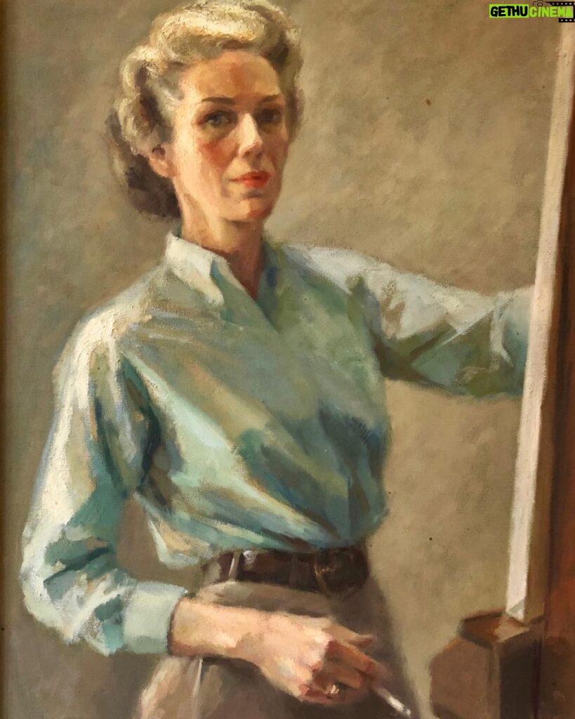 Holland Taylor Instagram - Virginia Davis Taylor. Artist and mother of three. Her self portrait. Her three girls and grandchildren think of her always and miss her- especially when they would love to share their happy times and accomplishments with her. Her smile, her fine values, her sense of humor- are alive in our memories.