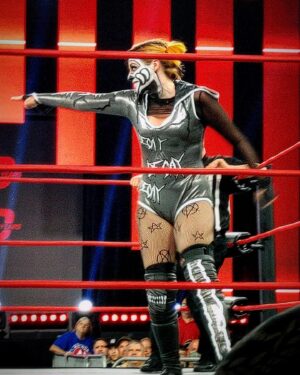 Holly Letkeman Instagram - Give us War.. or we’ll pick our own victim.. we can behave.. but only for so long.. before we simply MUST sink our teeth into fresh Meat.. #DemonAssassin #Decay #ImpactonAXSTV #WantTakeHave 

📸: @maria_tattoo13 ( gear design)
Battle Gear by: @nogimmickgear